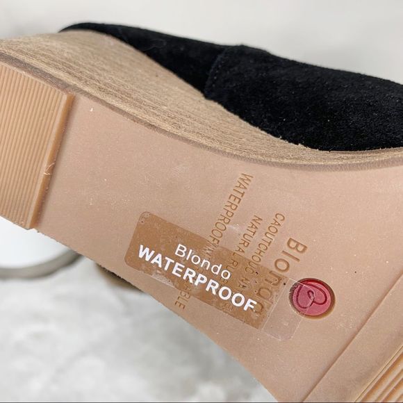 Blondo Booties Women’s 8.5 Irving Black Waterproof Wedge - Picture 6 of 10